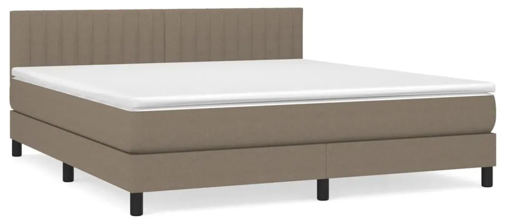 ΚΡΕΒΑΤΙ BOXSPRING ΜΕ ΣΤΡΩΜΑ TAUPE 180X200 ΕΚ. ΥΦΑΣΜΑΤΙΝΟ 3140237