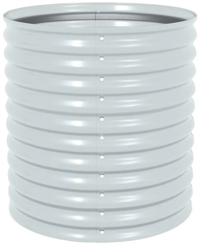 vidaXL Ζαρντινιέρα Υπερυψωμένη Ασημί 80x80x81 εκ. Γαλβανισμ. Χάλυβας