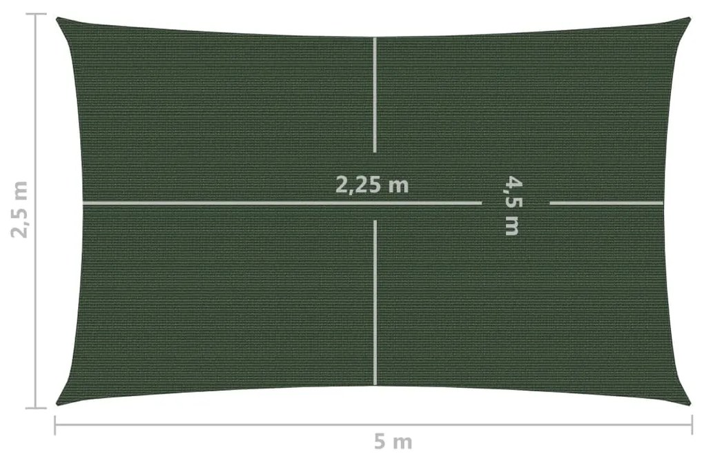 ΠΑΝΙ ΣΚΙΑΣΗΣ ΣΚΟΥΡΟ ΠΡΑΣΙΝΟ 2,5 X 5 Μ. ΑΠΟ HDPE 160 ΓΡ./Μ² 311456