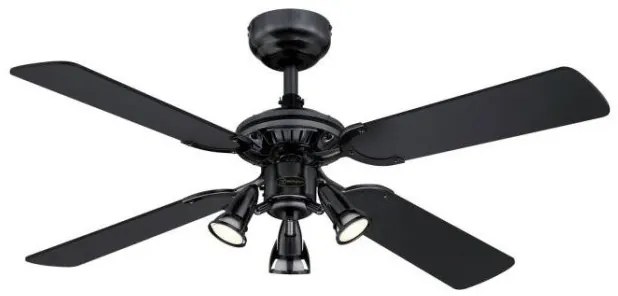 Ανεμιστήρας Οροφής GU10 43W Μαύρο-Καφέ Ξύλο Princess Euro 7306140 Westinghouse-7306140-Μαύρο 7306140