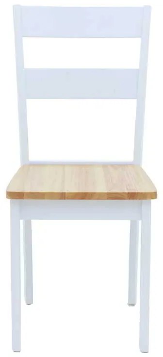 Καρέκλα York pakoworld σε λευκή-φυσική απόχρωση 39.5x47.5x89εκ