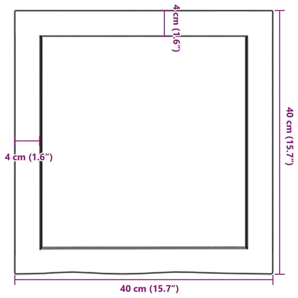 ΡΑΦΙ ΤΟΙΧΟΥ ΣΚΟΥΡΟ ΚΑΦΕ 40X40X(2-6) ΕΚ. ΕΠΕΞ. ΜΑΣΙΦ ΞΥΛΟ ΔΡΥΟΣ 363751