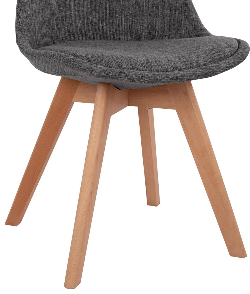 Σετ τραπεζαρίας VEGAS C21177 5τμχ MDF TOP Γκρί &amp; Καρέκλες Ύφασμα Γκρί 120x80x73 εκ.