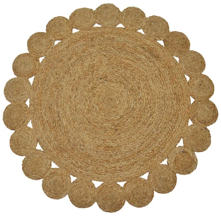 Χαλί Voni Inart φυσικό γιούτα Φ100x1εκ Υλικό: JUTE 100%  302-000006