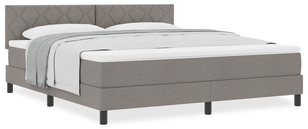 vidaXL Κρεβάτι Box Spring με Στρώμα Ταμπά 180x200 εκ. Υφασμάτινο