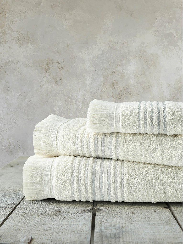 Σετ Πετσέτες 3τμχ (30x50 + 50x90 + 70x140) - Allora Light Beige 5206482181861