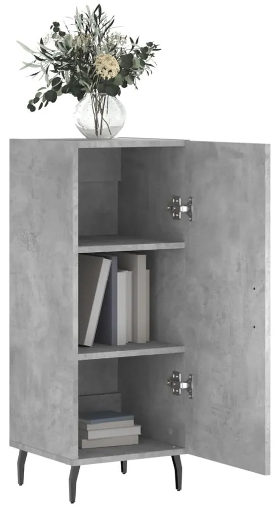 vidaXL Ντουλάπι Γκρι Σκυροδέματος 34,5x34x90 εκ. Επεξεργασμένο Ξύλο