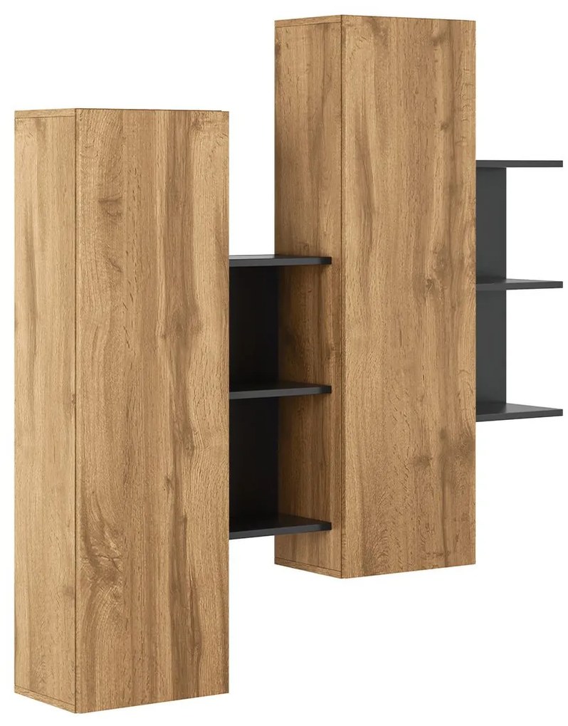 Σύνθετο Σαλονιού ONIX Appalachian Oak/Ανθρακί Μ65xΠ120xΥ27