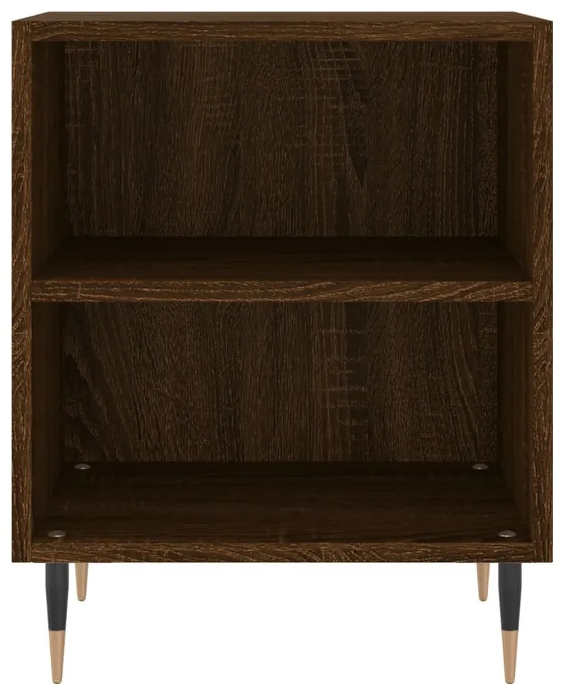 vidaXL Κομοδίνα 2 τεμ. Καφέ Δρυς 40x30x50 εκ. από Επεξεργασμένο Ξύλο