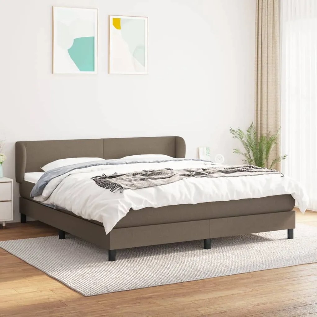 ΚΡΕΒΑΤΙ BOXSPRING ΜΕ ΣΤΡΩΜΑ TAUPE 160X200 ΕΚ. ΥΦΑΣΜΑΤΙΝΟ 3126097