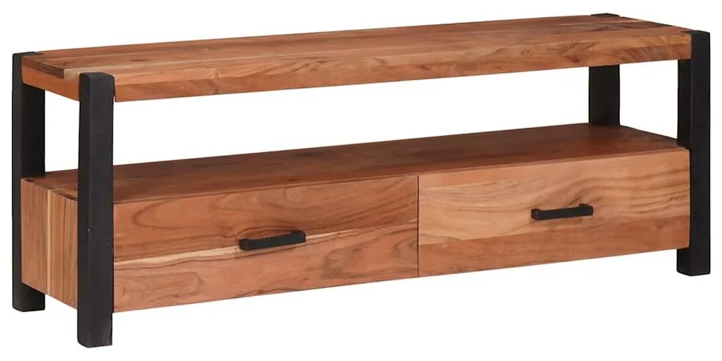 vidaXL Ντουλάπι TV με συρτάρι Καφέ 110 x 30 x 40 cm Μασίφ ξύλο ακακίας