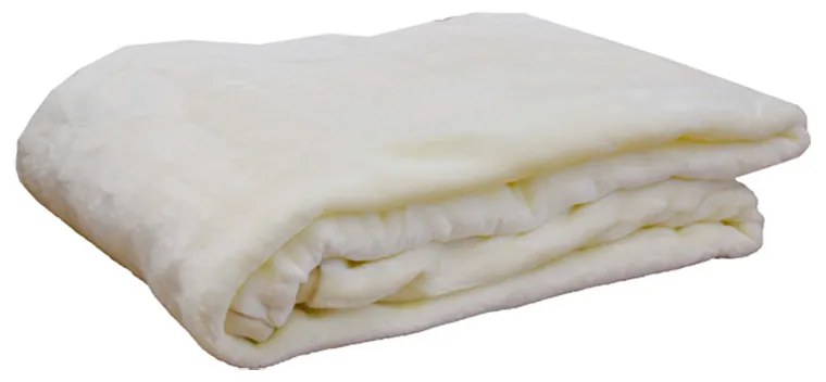 Κουβέρτα Βελουτέ Υπέρδιπλη (220x240) Anna Riska Unicolour Velour Ιβουάρ