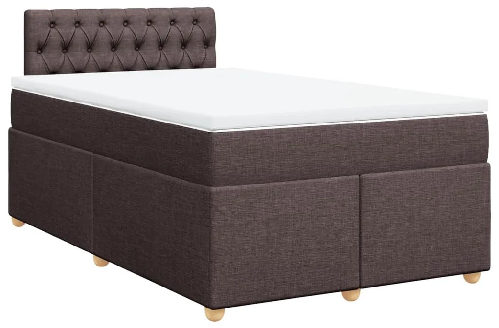 ΚΡΕΒΑΤΙ BOXSPRING ΜΕ ΣΤΡΩΜΑ ΣΚΟΥΡΟ ΚΑΦΕ 120X200 ΕΚ. ΥΦΑΣΜΑΤΙΝΟ 3288957