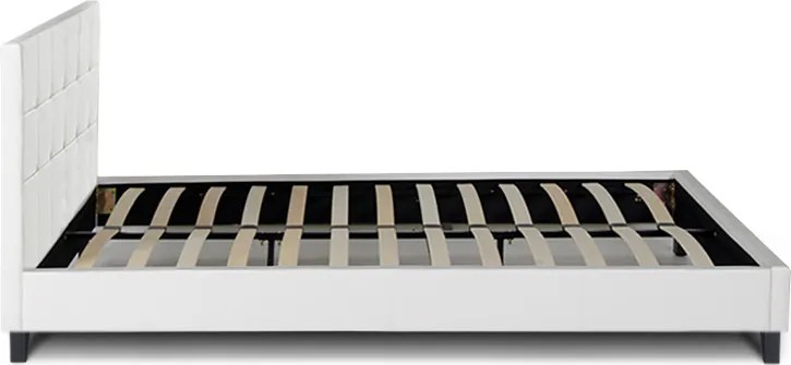 Κρεβάτι Sissy Megapap από τεχνόδερμα χρώμα λευκό 160x200εκ.