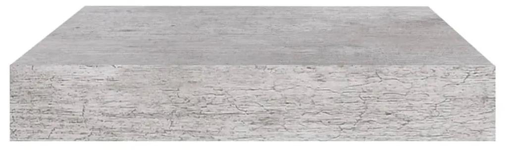 Ράφια Τοίχου 2 τεμ. Γκρι Σκυροδέματος 23x23,5x3,8 εκ. MDF - Γκρι