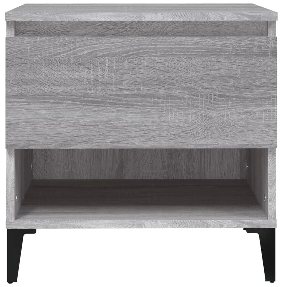 vidaXL Βοηθητικά Τραπέζια 2 τεμ. Γκρι Sonoma 50x46x50 εκ. Επεξ. Ξύλο