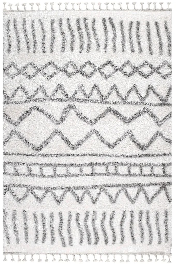 Χαλί (200x280) Polcarpet Silky Shaggy 633 Cream/Grey