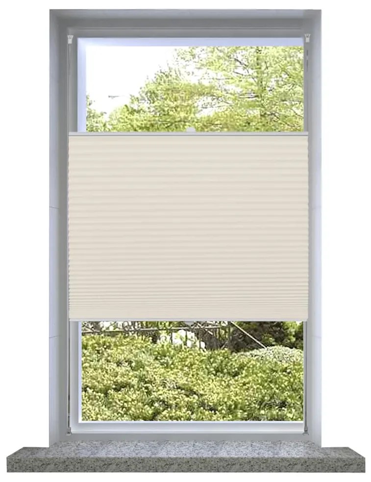 vidaXL Σύστημα Σκίασης Πλισέ Κρεμ 50 x 100 εκ.