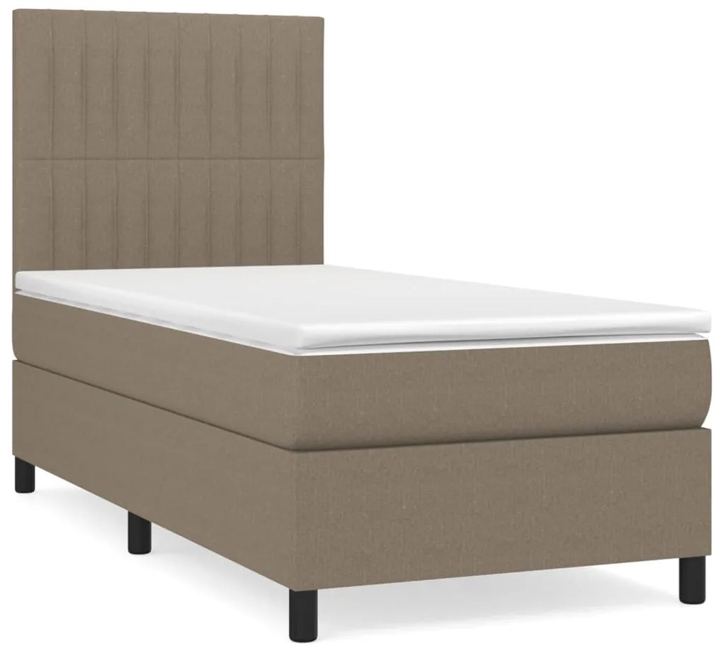 ΚΡΕΒΑΤΙ BOXSPRING ΜΕ ΣΤΡΩΜΑ TAUPE 90X190 ΕΚ.ΥΦΑΣΜΑΤΙΝΟ 3141901