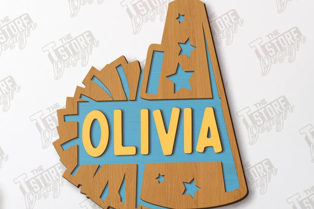 Intra απο ξύλο plywood 3mm-4mm πάχος Σήμα μαζορέτα | Εξατομικευμένη επιγραφή Δίασταση 30x20 cm INTRAFABR-118475737