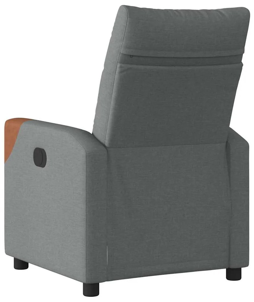 vidaXL Ανακλινόμενη πολυθρόνα Σκούρο Γκρι 69 x 86 x 100 εκ ύφασμα