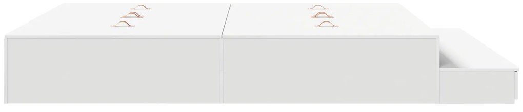 vidaXL κεφαλόσκαλο αποθήκευσης Λευκό 200x200 εκ