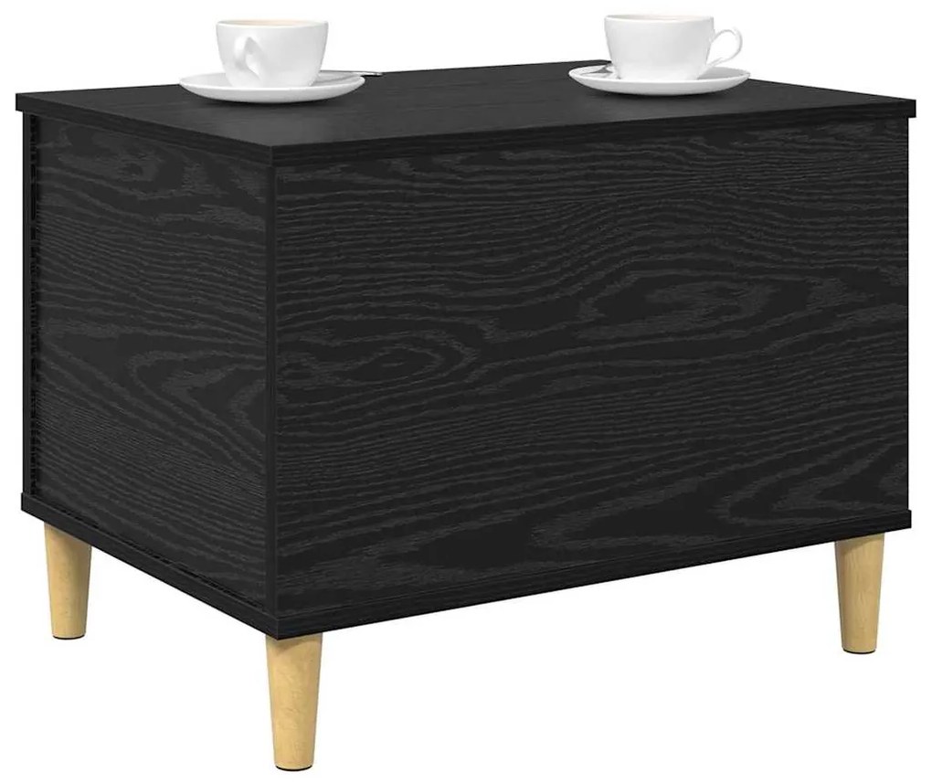 vidaXL Κομοδίνο Μαύρη δρυς 60 x 44.5 x 45 εκ Επεξεργασμένο ξύλο