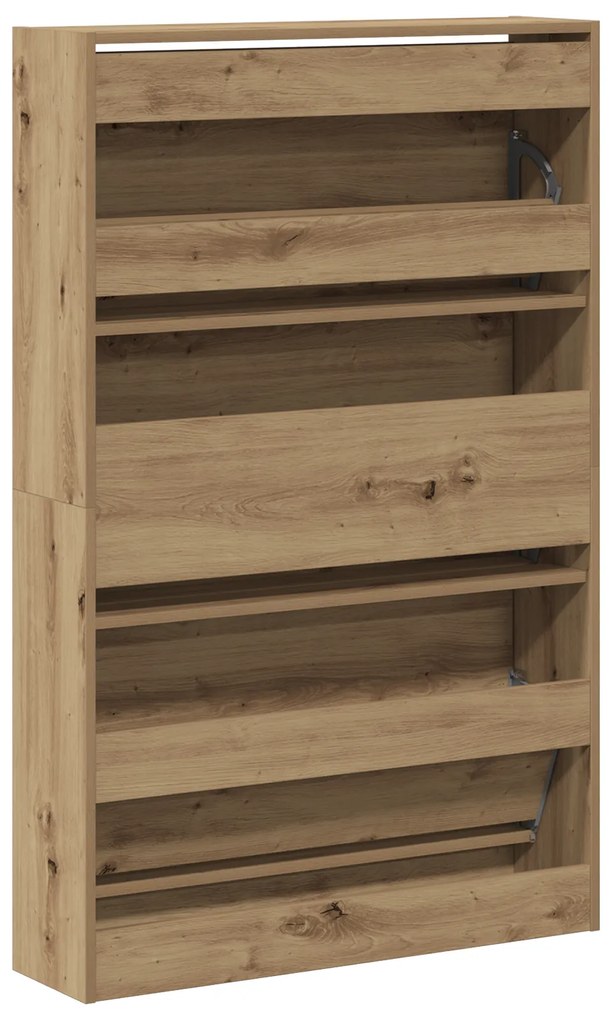 vidaXL Ντουλάπα Παπουτσιών Καρυδιά 80x21x125,5 εκ Επεξεργασμένο Ξύλο