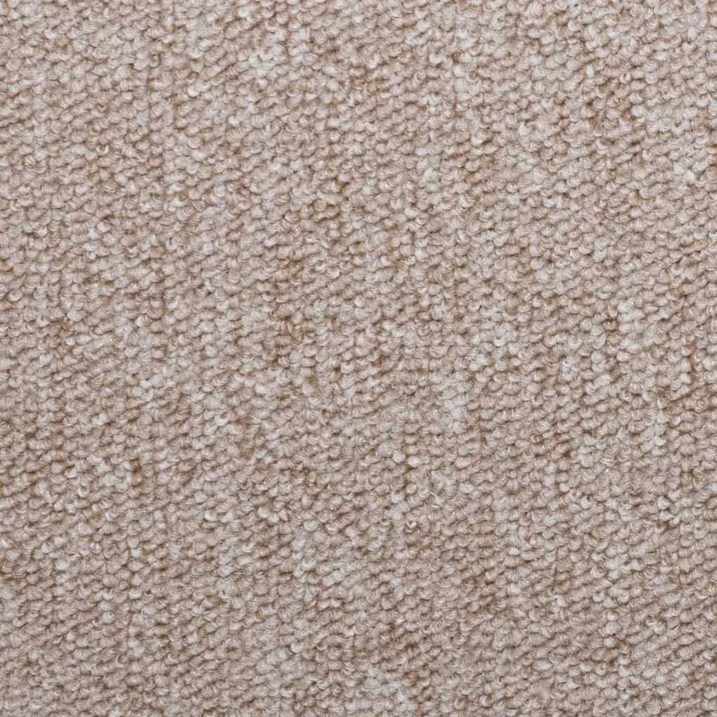 vidaXL Πατάκια Σκαλιών 15 τεμ. 65x21x4 εκ. Μπεζ-Μπεζ Ορθογώνια Άκρη