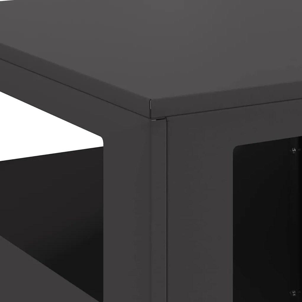 vidaXL Φωτιά Μαύρο 35 x 35 x 100 εκ Κρύα έλαση από χάλυβα