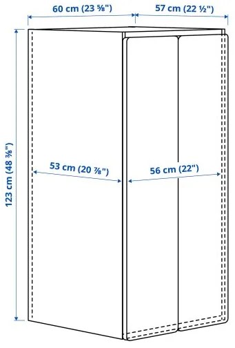 SMASTAD/PLATSA ντουλάπα, 60x57x123 cm 495.440.95