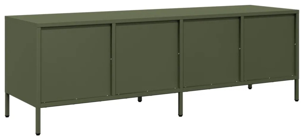vidaXL Έπιπλο Τηλεόρασης Λαδί 135x39x43,5 εκ. Ατσάλι Ψυχρής Έλασης