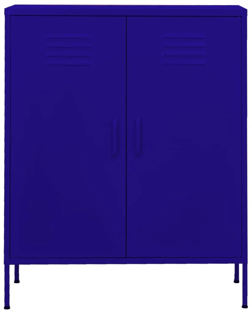 vidaXL Ντουλάπι Αποθήκευσης Ναυτικό Μπλε 80 x 35 x 101,5 εκ. Ατσάλινο