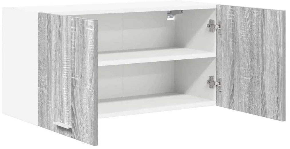 vidaXL Κρεμαστό ντουλάπι με αποθήκευση Γκρίζο Σονομα 80 x 31 x 40 εκ