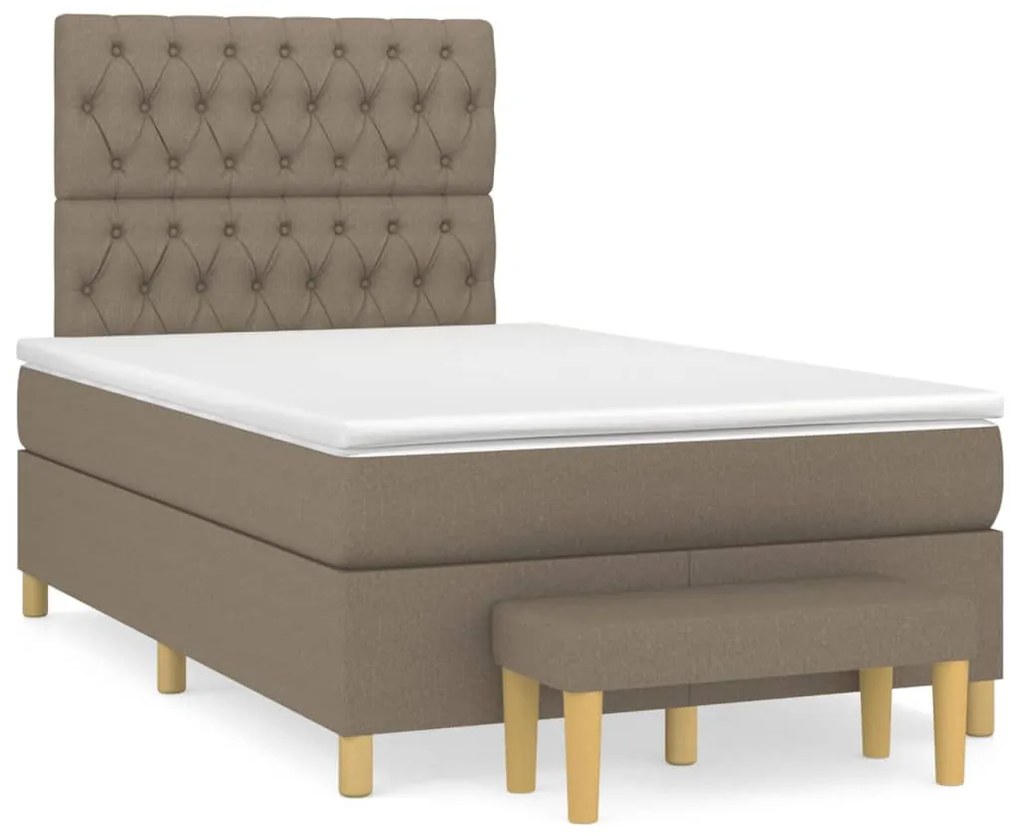 ΚΡΕΒΑΤΙ BOXSPRING ΜΕ ΣΤΡΩΜΑ TAUPE 120X190 ΕΚ. ΥΦΑΣΜΑΤΙΝΟ 3270429