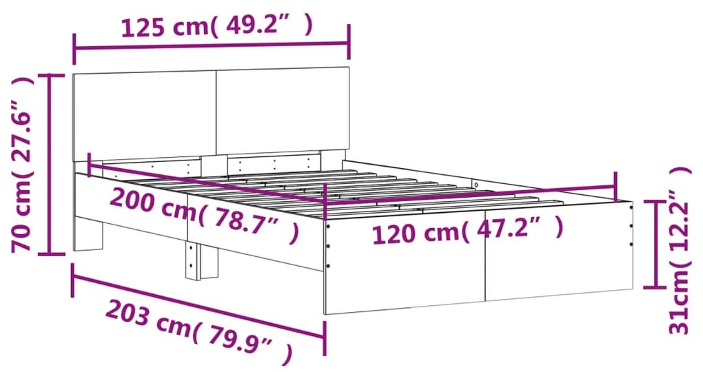 ΠΛΑΙΣΙΟ ΚΡΕΒΑΤΙΟΥ ΜΕ ΚΕΦΑΛΑΡΙ ΛΕΥΚΟ 120 X 200ΕΚ. 3207490