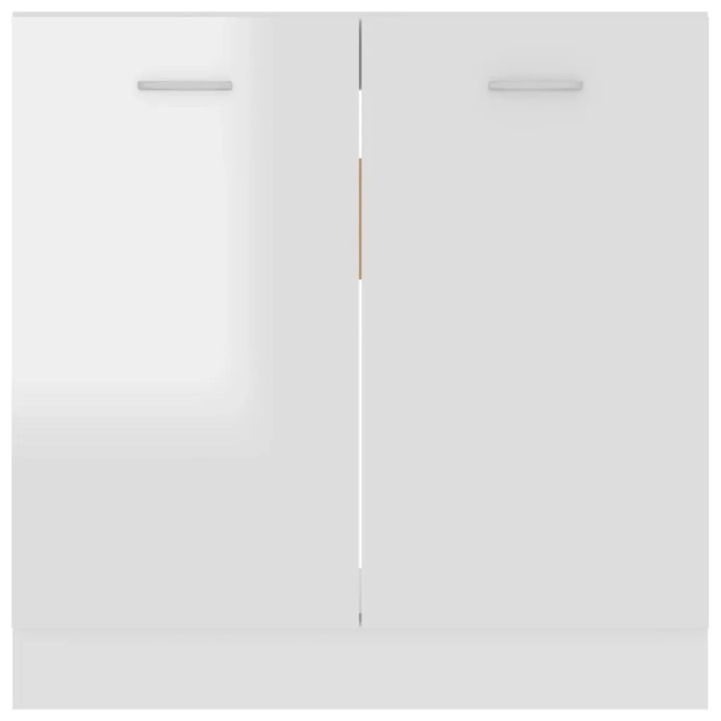 vidaXL Ντουλάπι Νιπτήρα "Lyon" Γυαλιστερό Λευκό 80x46x81,5 εκ. από Τεχνητό Ξύλο