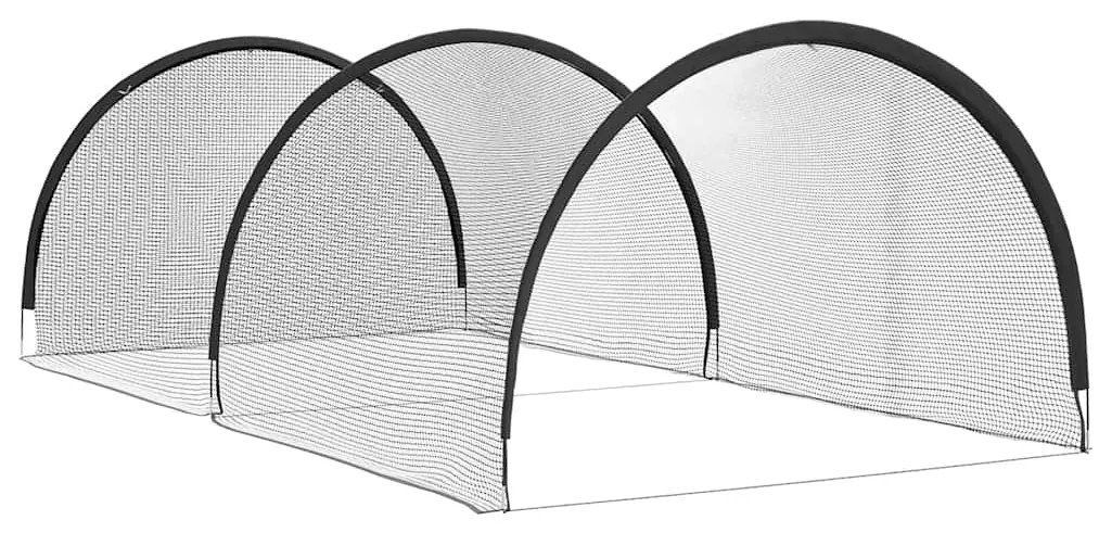 vidaXL Μπέιζμπολ & Σόφτμπολ Μαύρο 702 x 369,5 x 243,5 cm Πολυεστέρας