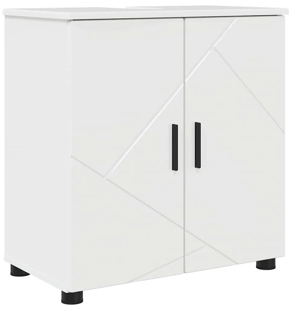 vidaXL Ντουλάπι Μπάνιου Υψηλής γυαλάδας λευκό 61 x 35 x 64 εκ.