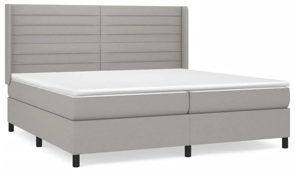 ΚΡΕΒΑΤΙ BOXSPRING ΜΕ ΣΤΡΩΜΑ ΑΝΟΙΧΤΟ ΓΚΡΙ 200X200 ΕΚ. ΥΦΑΣΜΑΤΙΝΟ 3131537