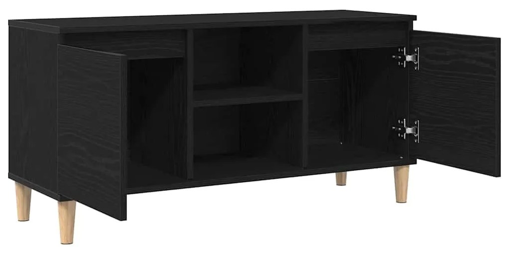 vidaXL Ντουλάπι TV Μαύρο 102 x 35 x 50 εκ. Επεξεργασμένο ξύλο