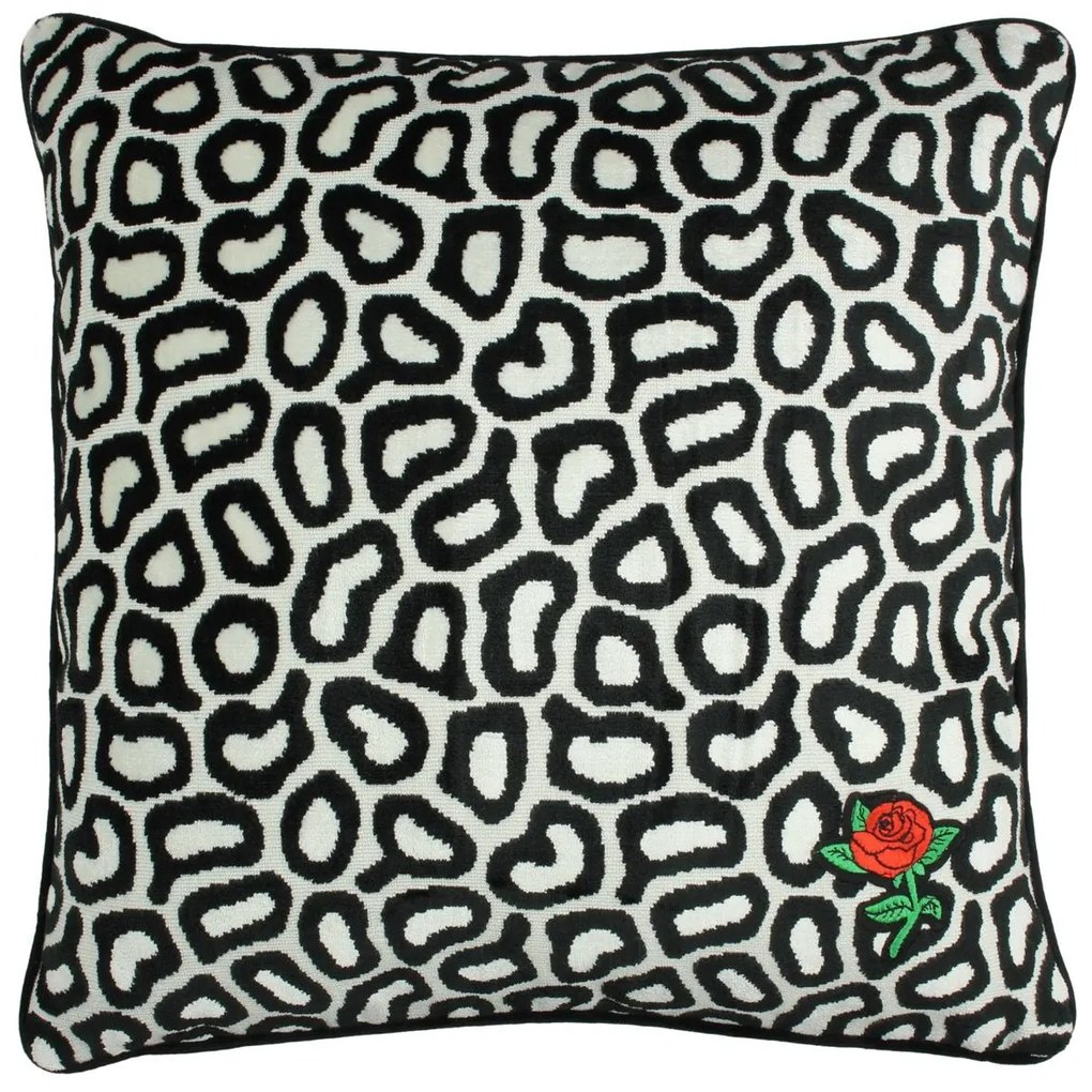 Μαξιλάρι ArteLibre Με Σχέδιο Τριαντάφυλλο Μαύρο Polyester 43x43cm-05152292