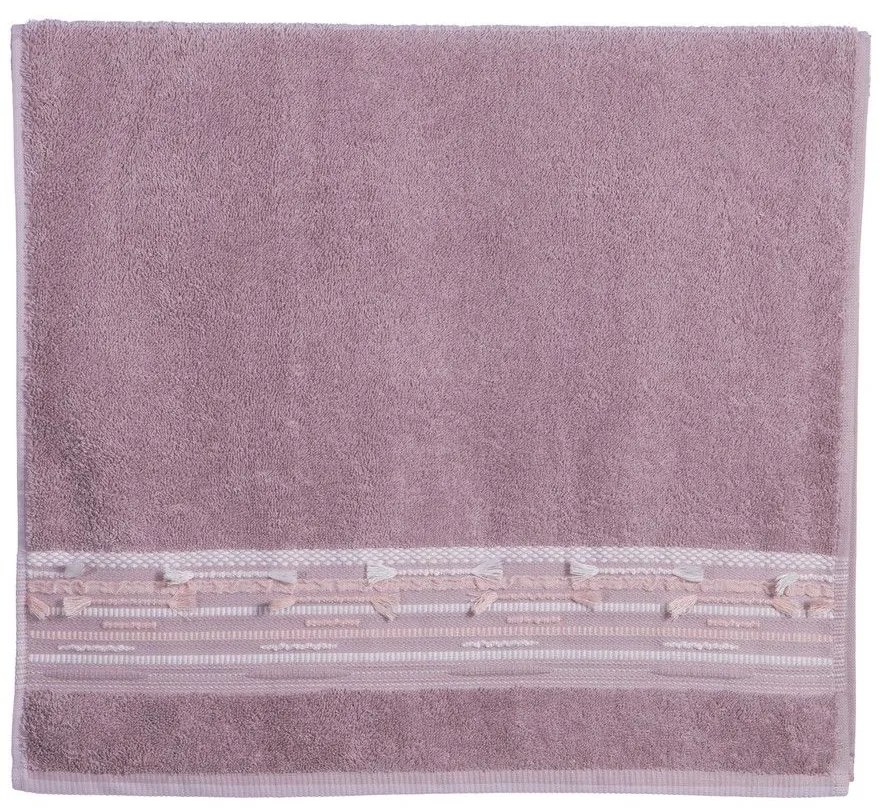 Πετσέτα Keylan Mauve Nef-Nef Homeware Προσώπου 50x90cm 100% Βαμβάκι
