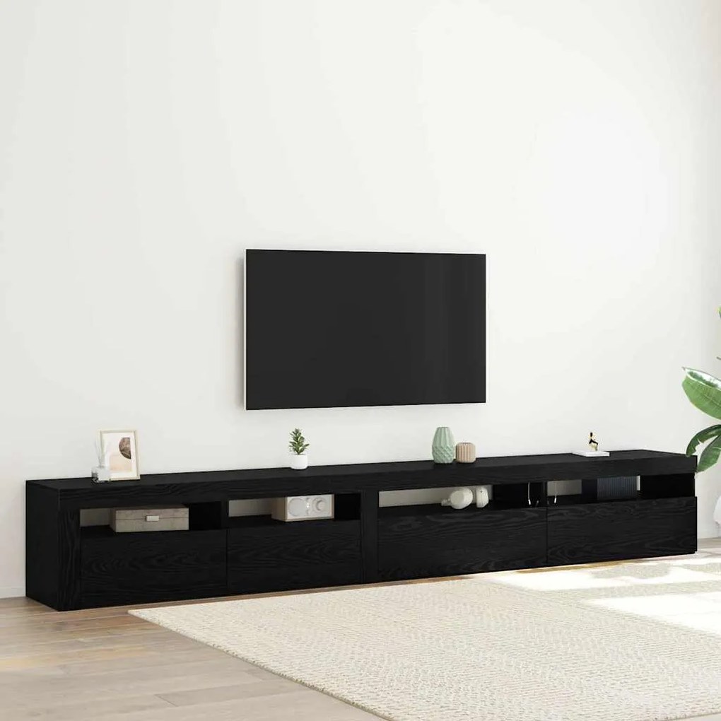 vidaXL Σετ Βάσης Τηλεόρασης 3 pcs Μαύρη δρυς 270 x 35 x 40 εκ.