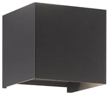 Απλίκα Φωτιστικό Τοίχου Wall LED 2x3W IP44 10x10 Fischer Honsel-30259-Μαύρο 30259