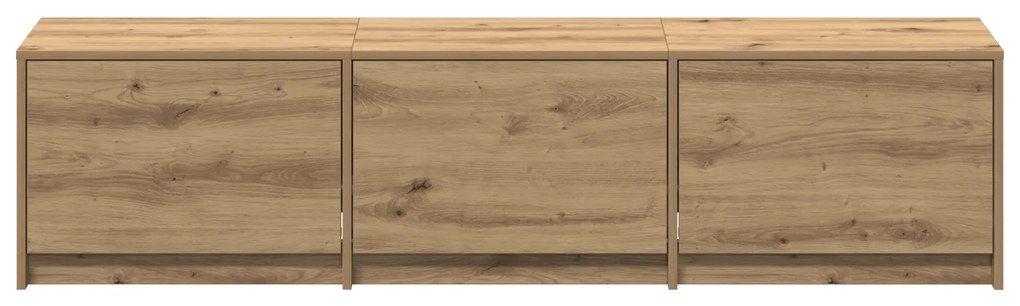 vidaXL Κιβώτιο τηλεόρασης με LED Δρυού 165x34x40 εκ. Επεξεργασμένο Ξύλο