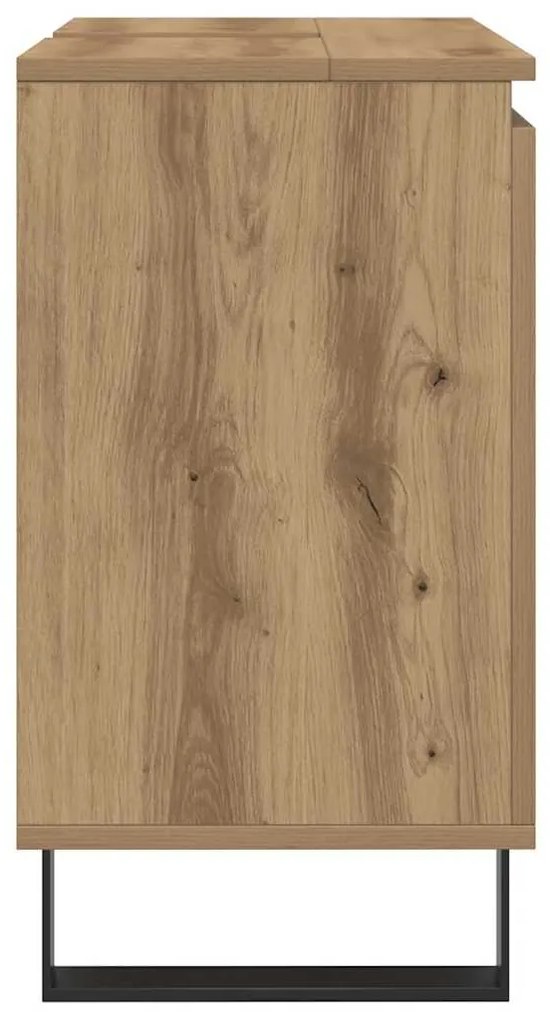 vidaXL Ντουλάπι Μπάνιου Δρυς τεχνίτης 58 x 33 x 60 εκ από Επεξεργ Ξύλο