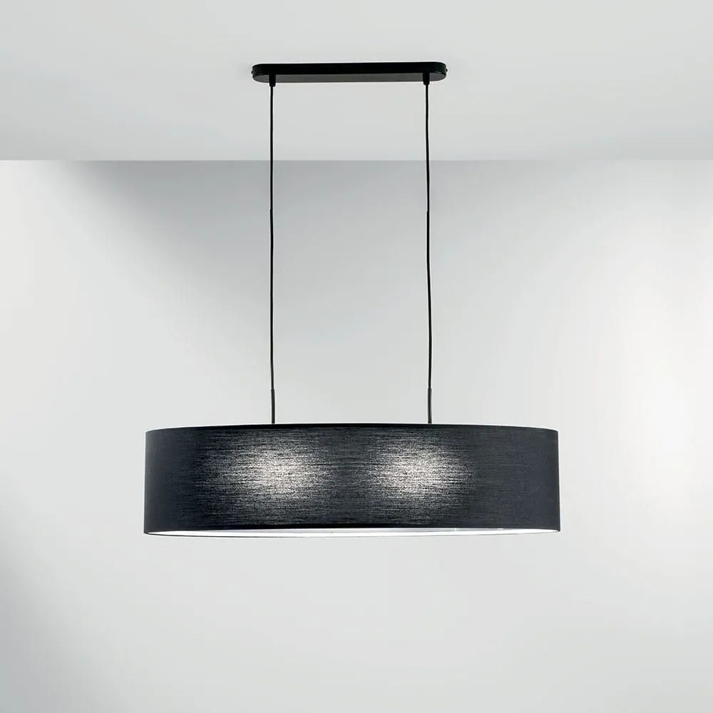 Φωτιστικό Οροφής Κρεμαστό I-Capital-S78-NER E27 150x78x22cm Black Luce Ambiente Design