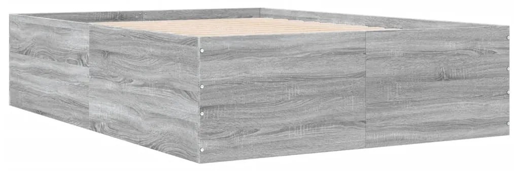 vidaXL Πλαίσιο Κρεβατιού Γκρι Sonoma 140x200 εκ. Επεξεργασμένο Ξύλο