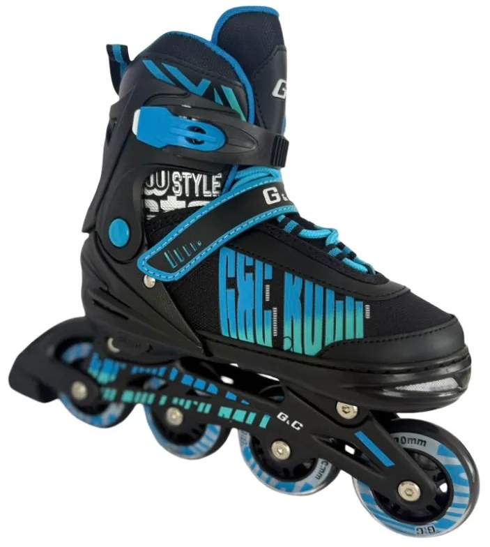 Αυξομειούμενα Rollers G&amp;C BW Μαύρο/Μπλε IN-LINE SKATES Large (39-42)